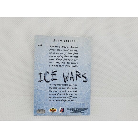 2 Vintage Upper Deck Ice Wars Chris Chelios & Adam Graves Gloss Greeting Card - Picture 7 of 8